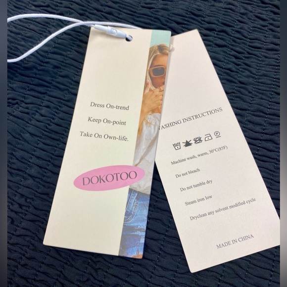 Dokotoo NWT Off The Shoulder V Neck Long Sleeve Ruffle Flowy Mini Dress XL - Picture 7 of 7